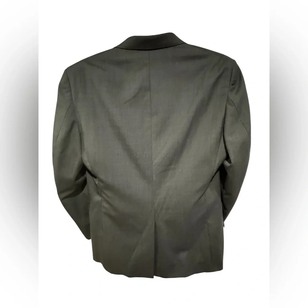 Jos. A. Bank 100% Wool Dark Navy Blue Suit 2 Button Blazer Size 44L Pants 39L